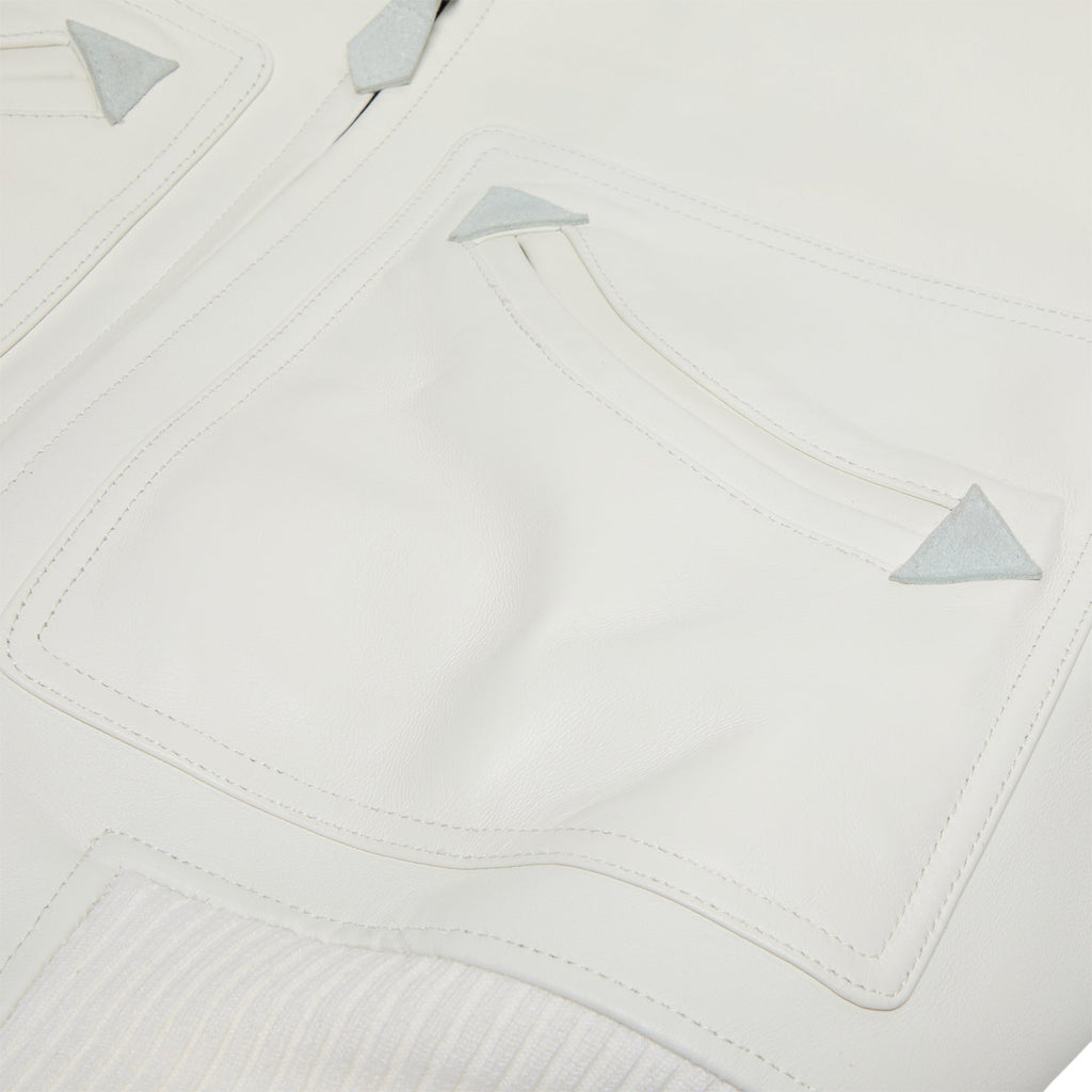 Adidem Asterisks Lambskin Jacket (White) Top