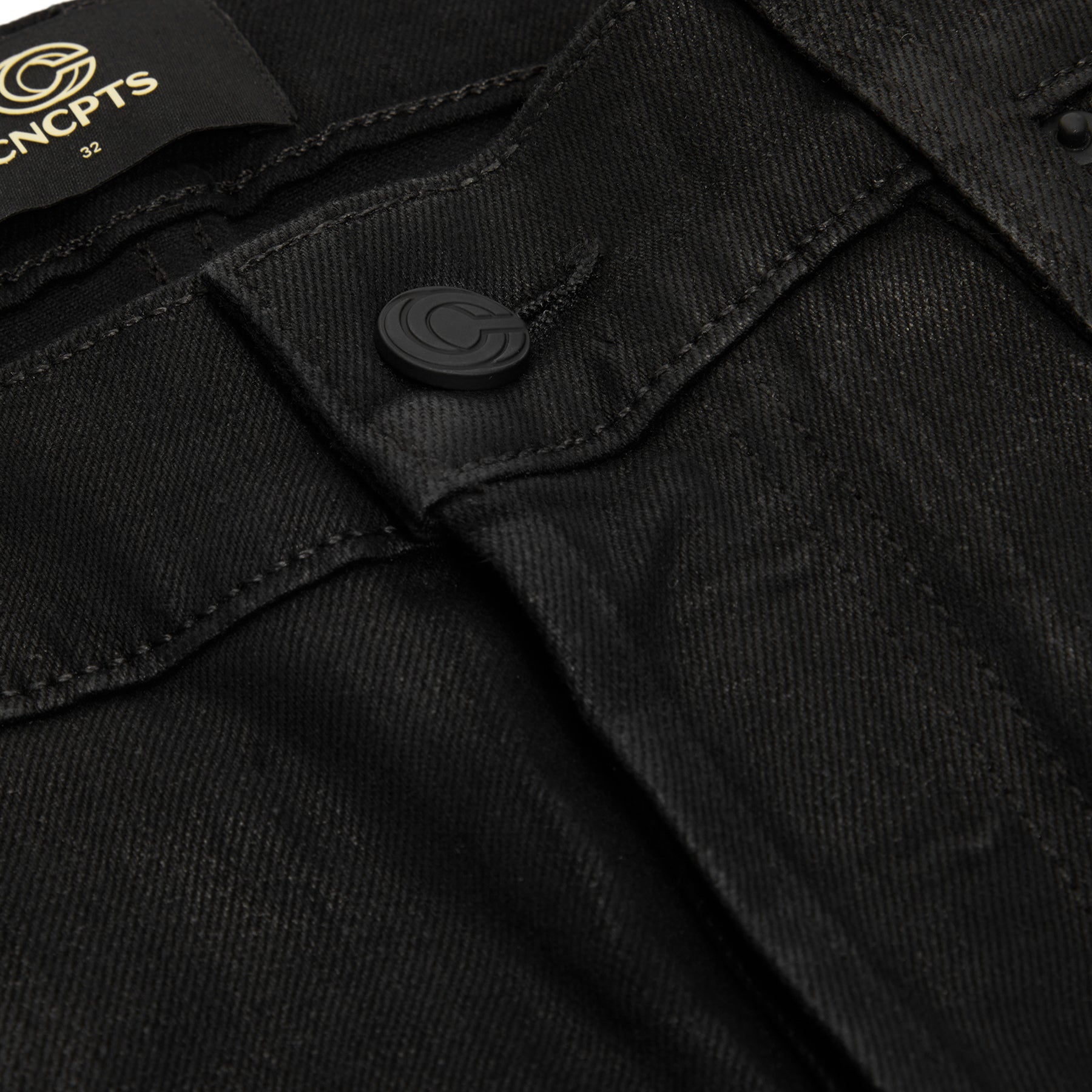 CNCPTS Coated Denim (Black) Trousers