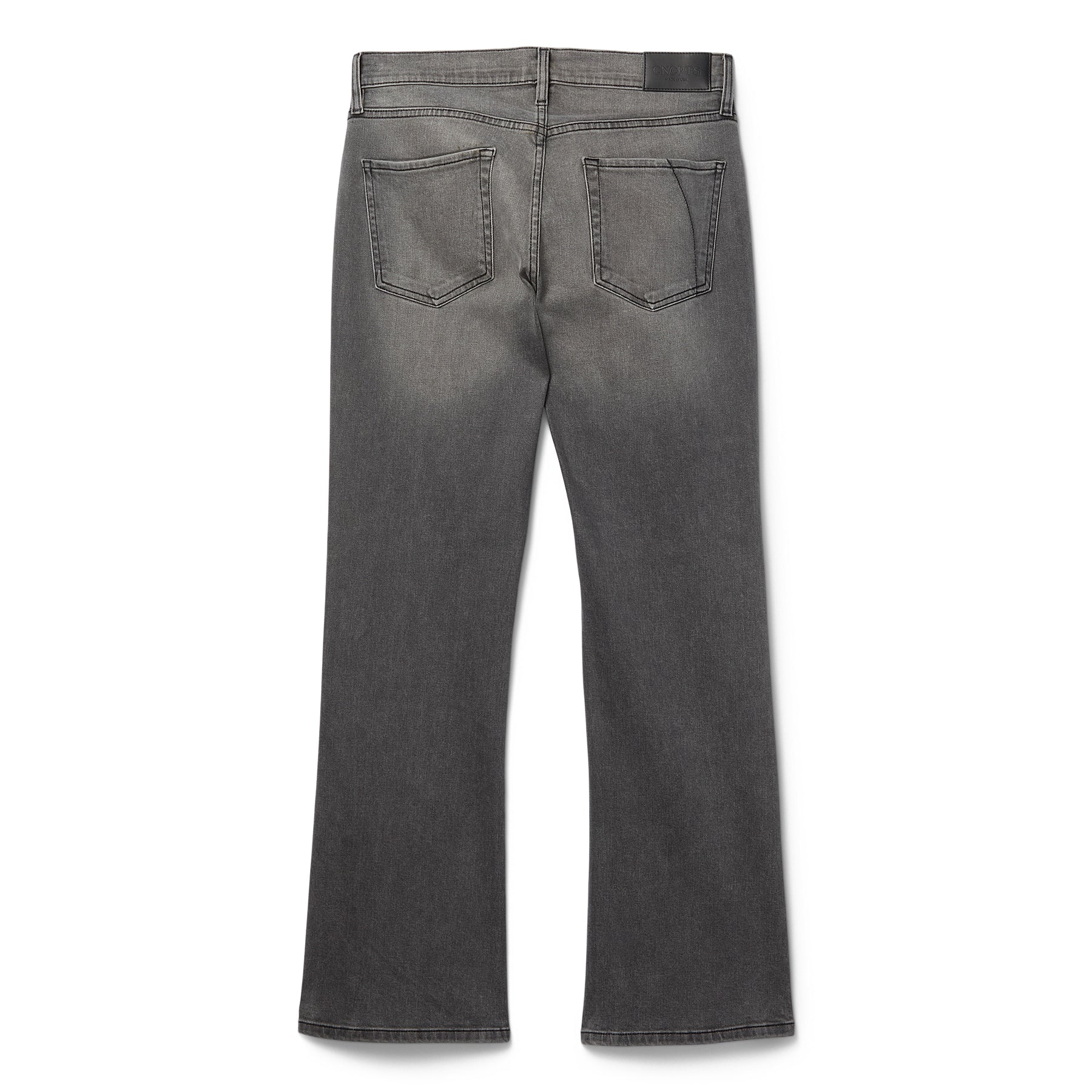 CNCPTS Coated Bootcut Denim (Grey) Trousers