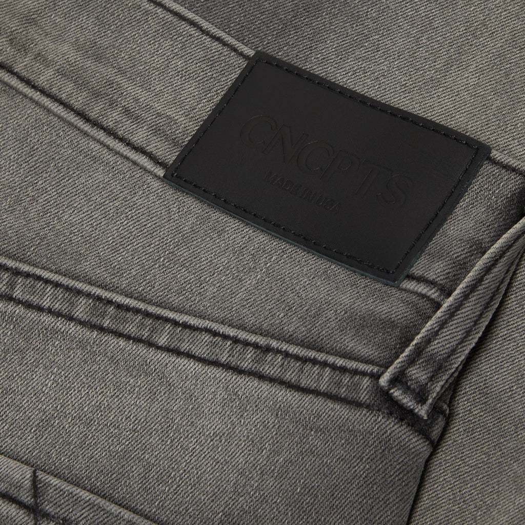 CNCPTS Coated Bootcut Denim (Grey) Trousers