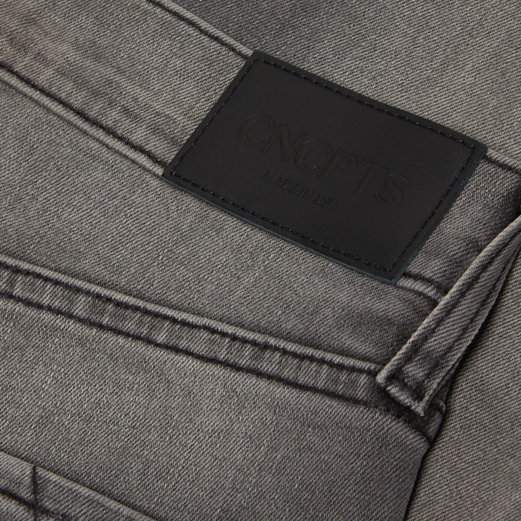 CNCPTS Coated Bootcut Denim (Grey) Trousers