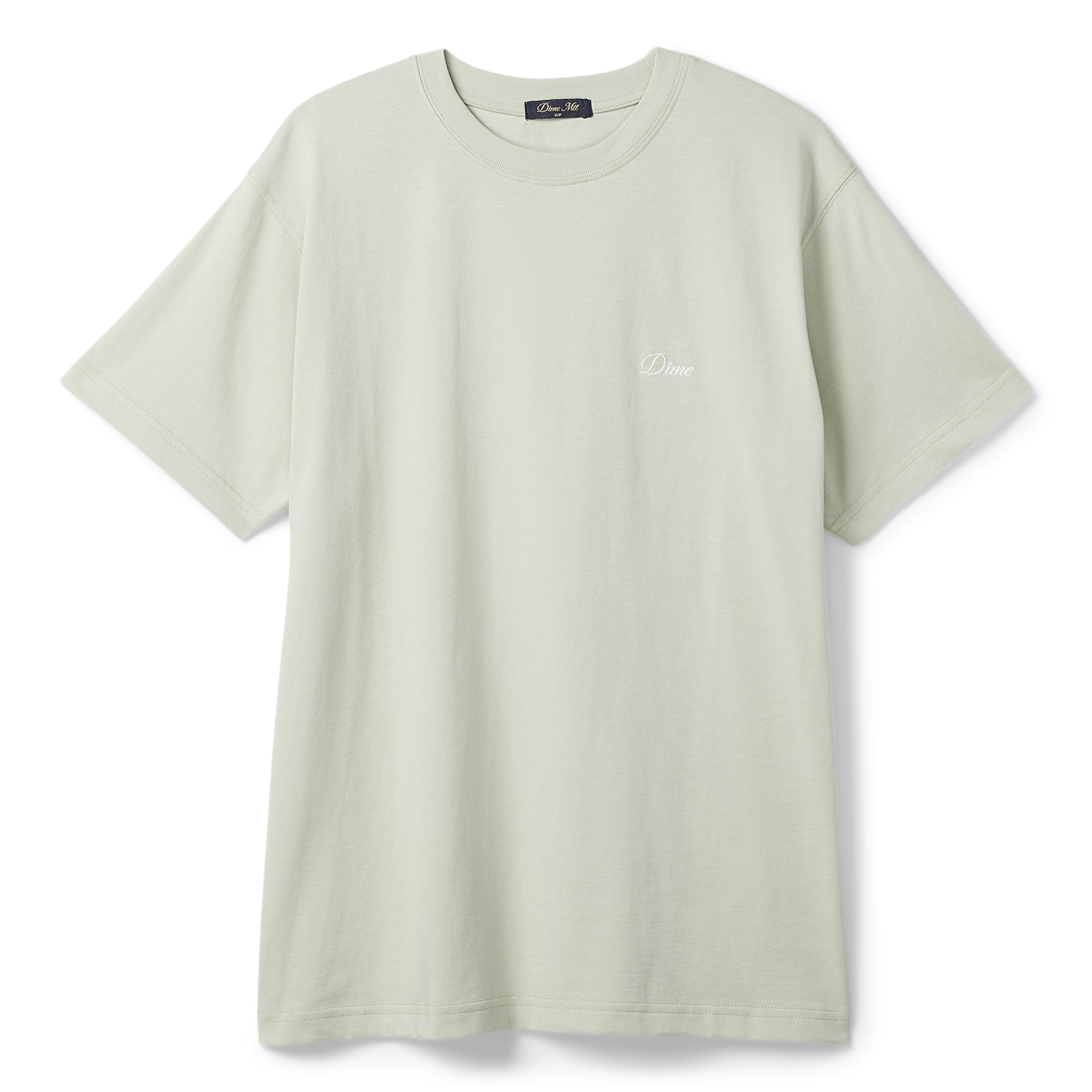 Dime Cursive Small Logo T-Shirt (Charcoal Moss) Top