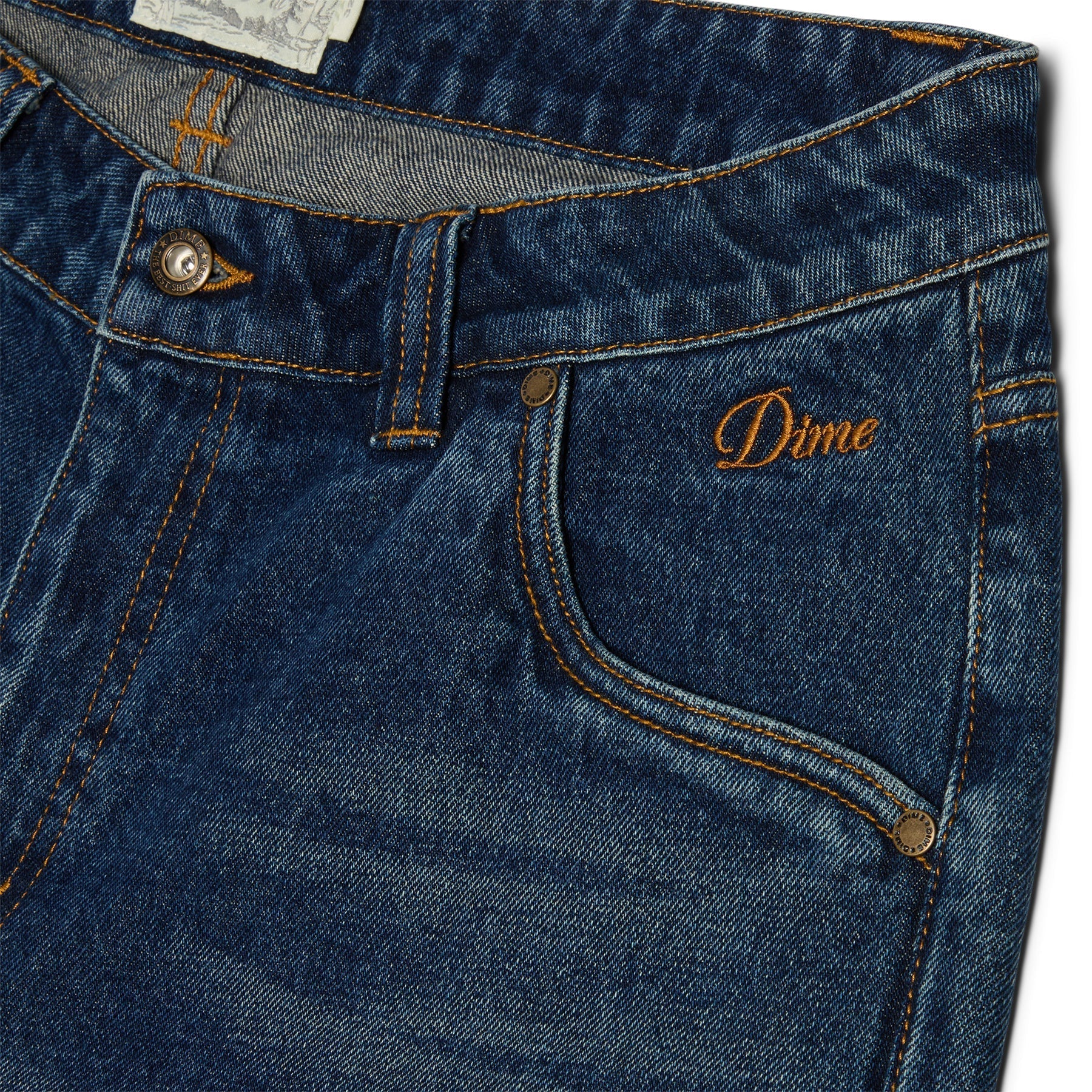 Dime Classic Relaxed Denim Pants (Faded Indigo) Trousers