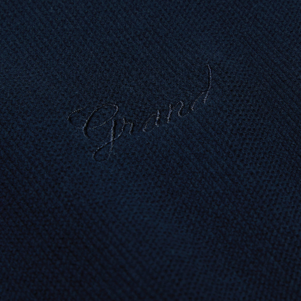 Grand Collection Knit Quarter Zip Sweater (Midnight Navy) Top
