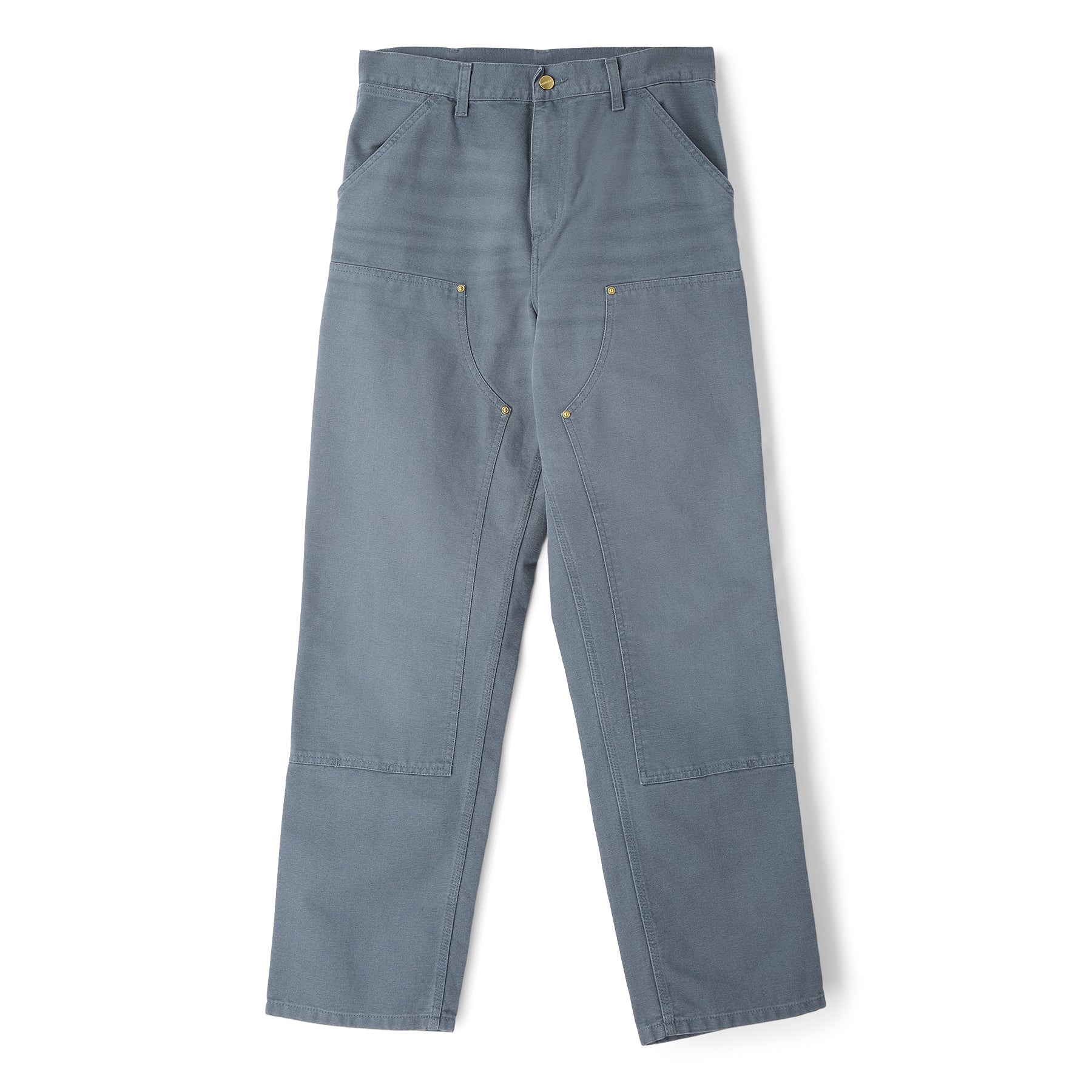 Carhartt WIP Double Knee Pant (Cozy Blue (Stone Canvas)) Trousers