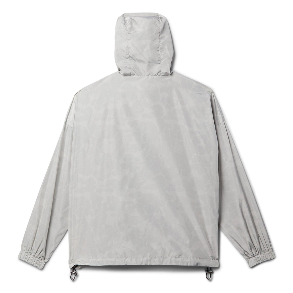 A Bathing Ape Solid Color Nylon Hooded Jacket (Gray) Top