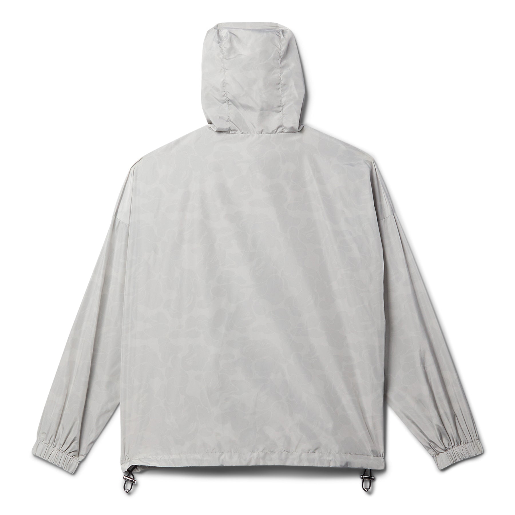 A Bathing Ape Solid Color Nylon Hooded Jacket (Gray) Top