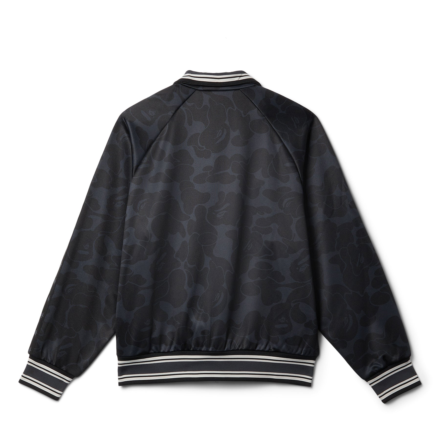 A Bathing Ape Solid Camo Bathing Ape Logo Relaxed Fit Track Jacket (Black) Top