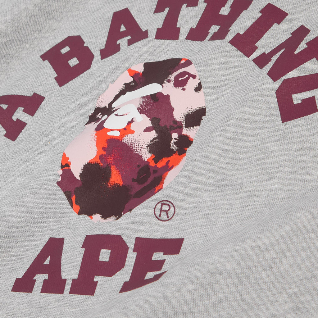 A Bathing Ape Map Camo College Relax Fit Crewneck Sweatshirt (Grey) Top
