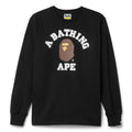 A Bathing Ape College Long Sleeve Tee (Black) Top