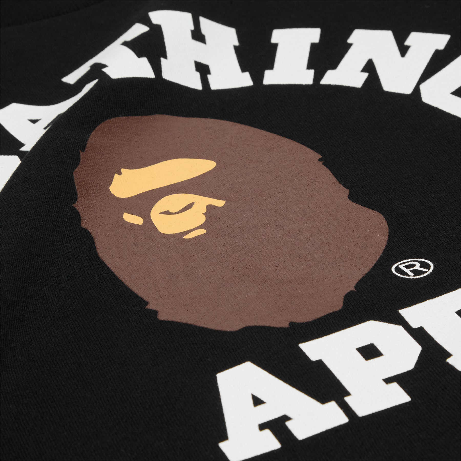 A Bathing Ape College Long Sleeve Tee (Black) Top