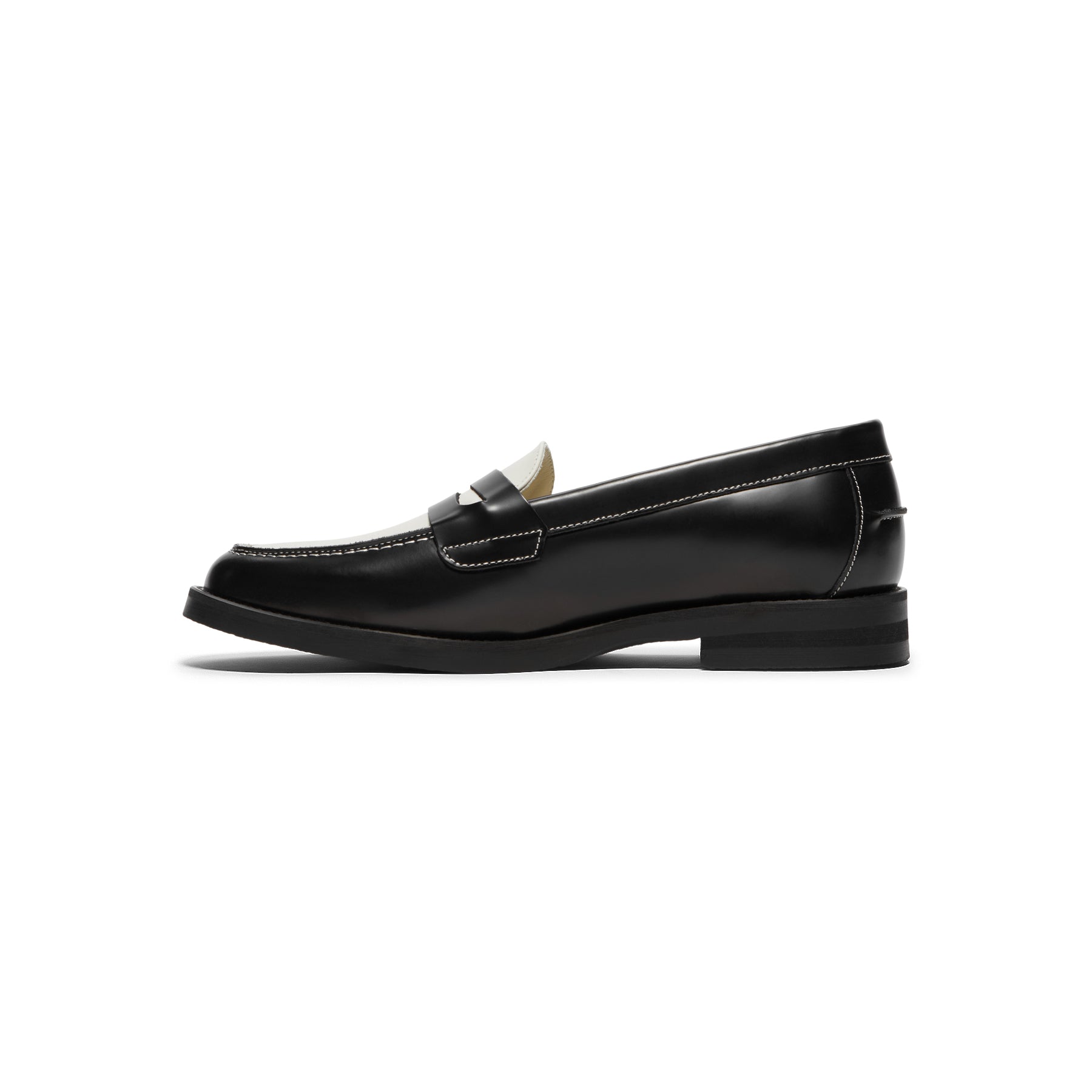 duke-dexter-wilde-black-white-penny-loafer-pwwbwpen-black-white  Footwear