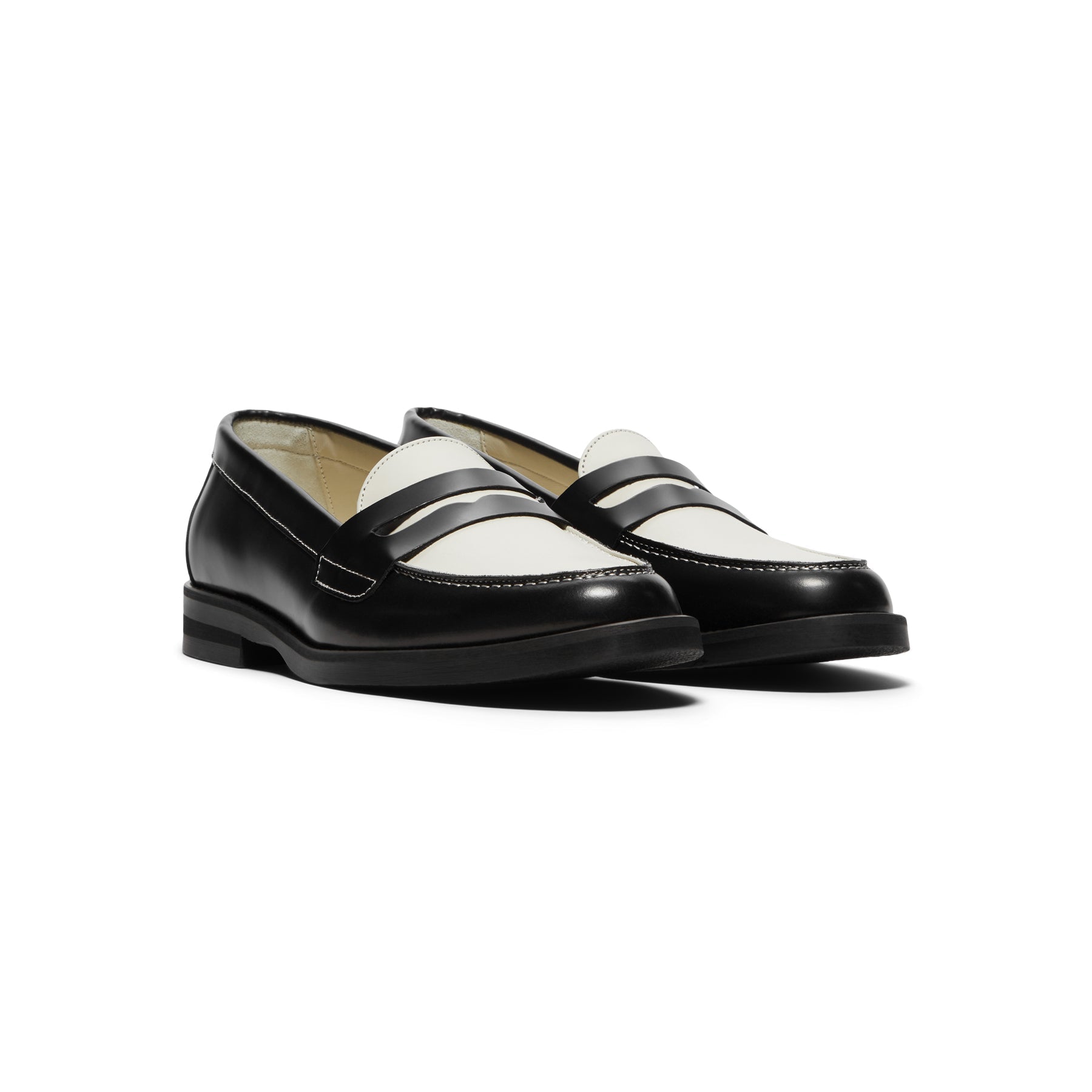 duke-dexter-wilde-black-white-penny-loafer-pwwbwpen-black-white  Footwear