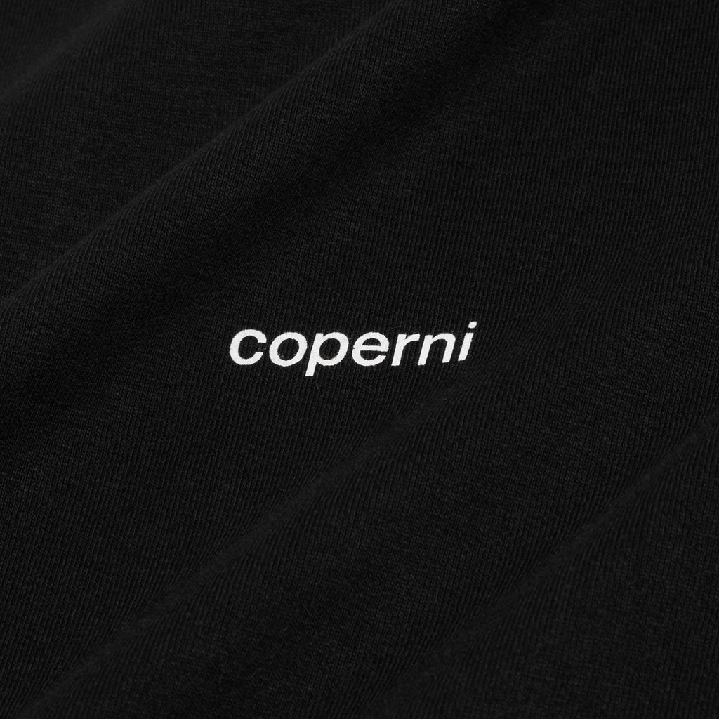 COPERNI Ruffle Logo Boxy T-Shirt (Black) Top