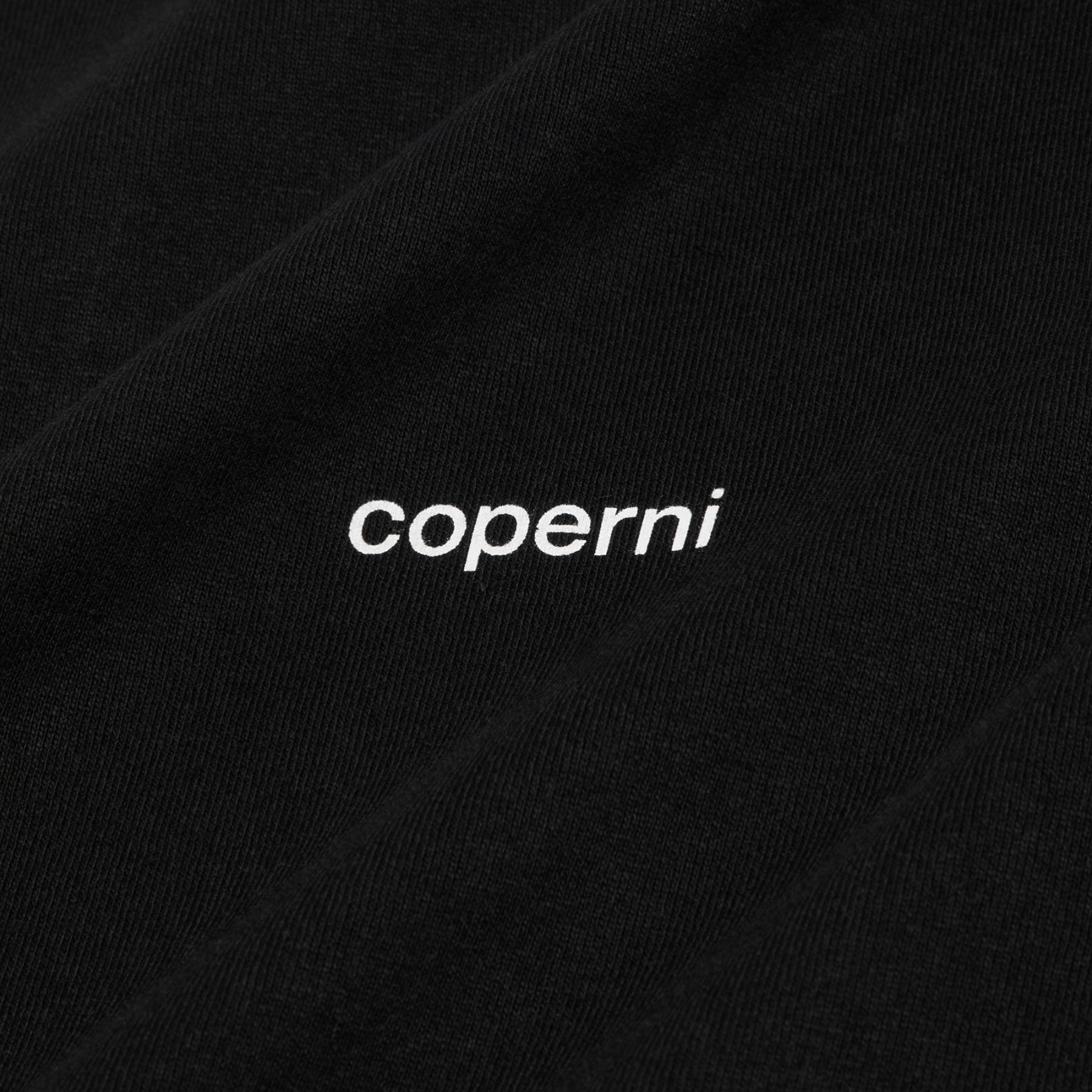 COPERNI Ruffle Logo Boxy T-Shirt (Black) Top