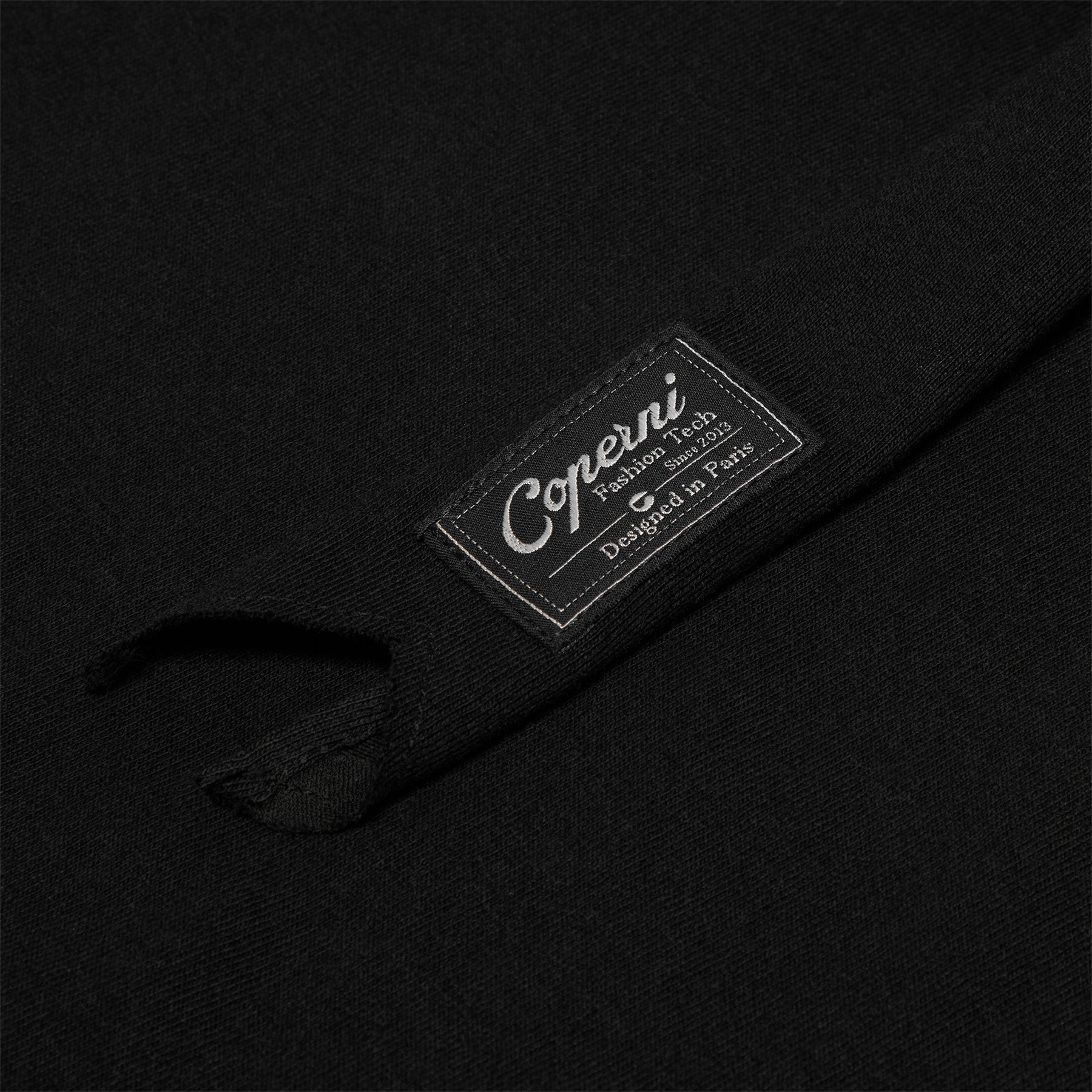 COPERNI Ruffle Logo Boxy T-Shirt (Black) Top