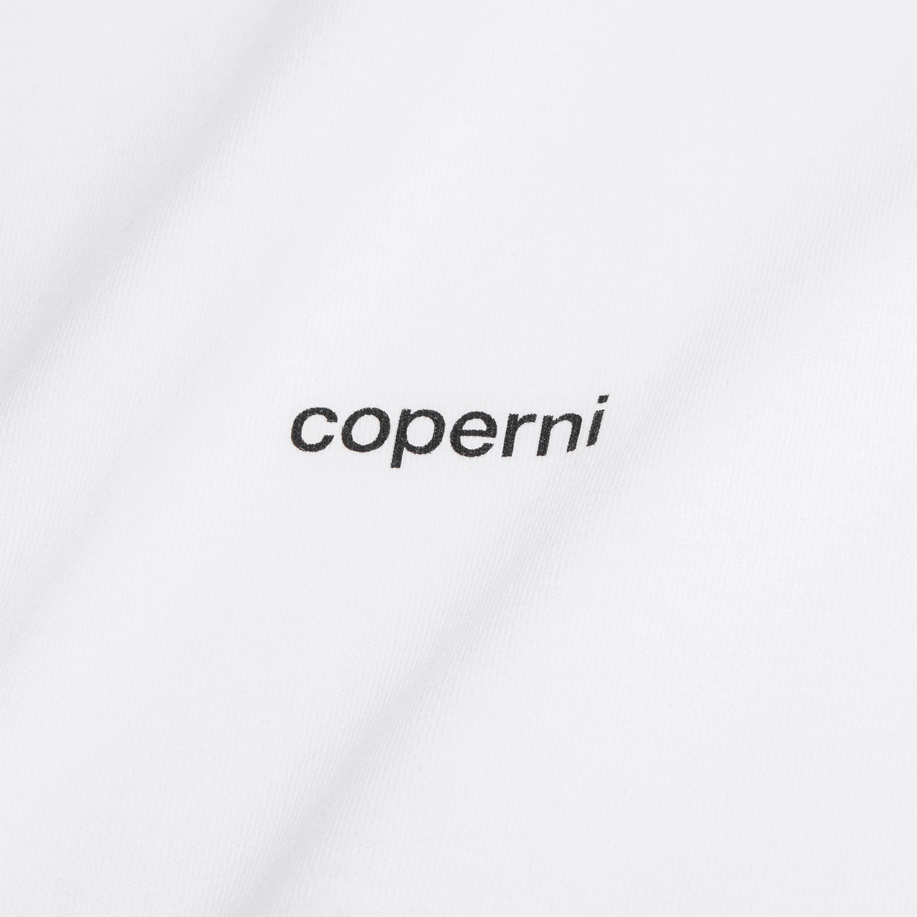 COPERNI Ruffle Logo Boxy T-Shirt (White) Top