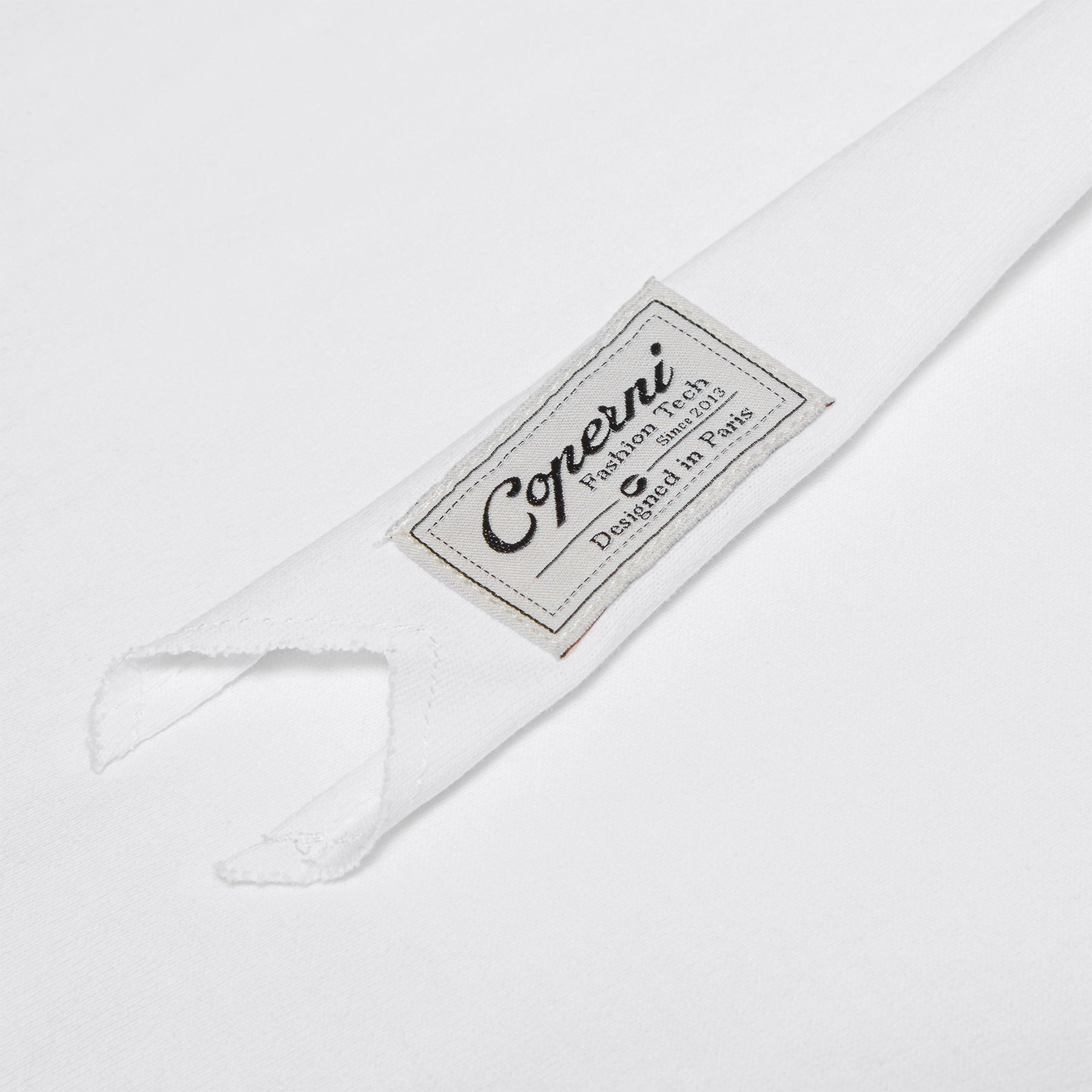 COPERNI Ruffle Logo Boxy T-Shirt (White) Top