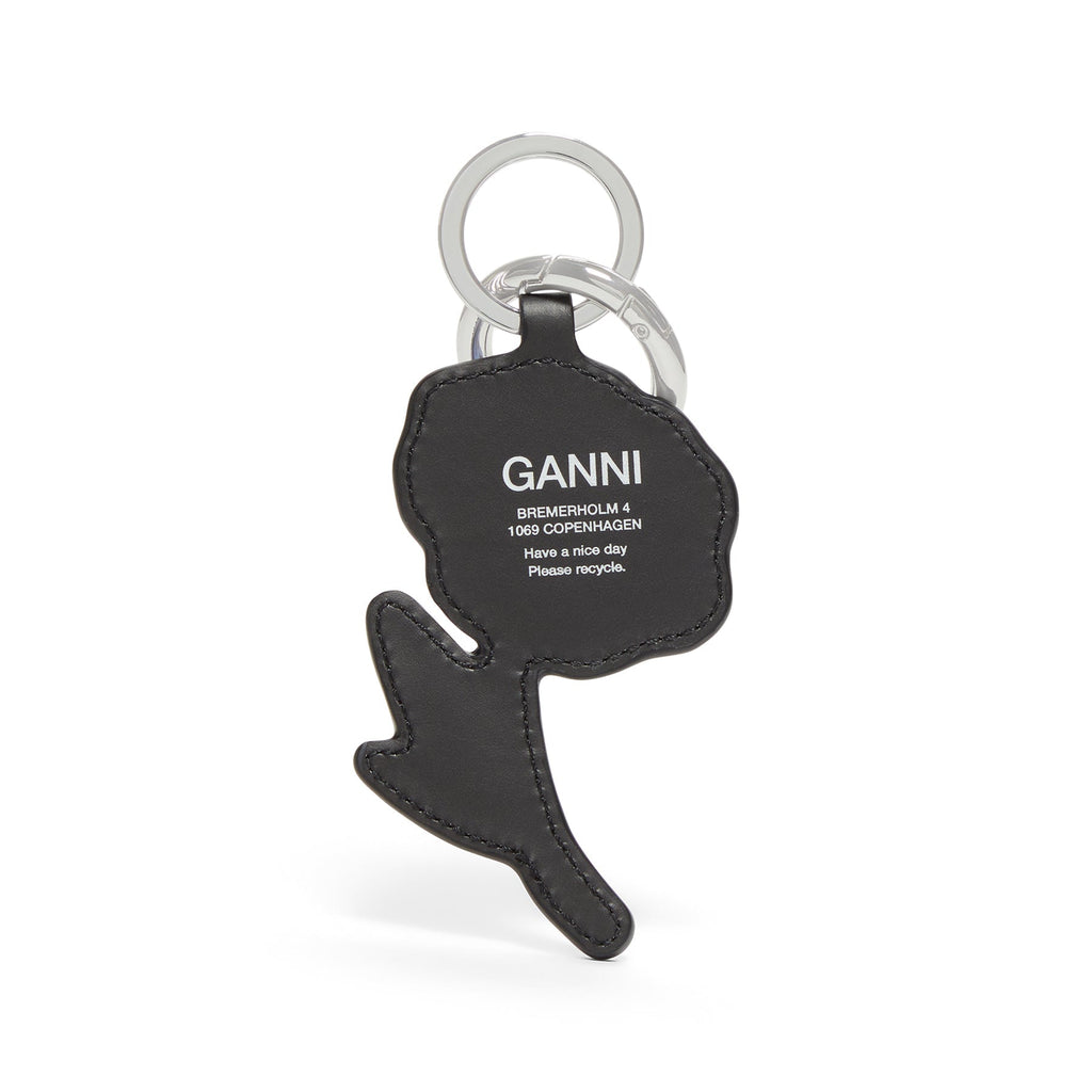 GANNI Flower Keyring (Black)