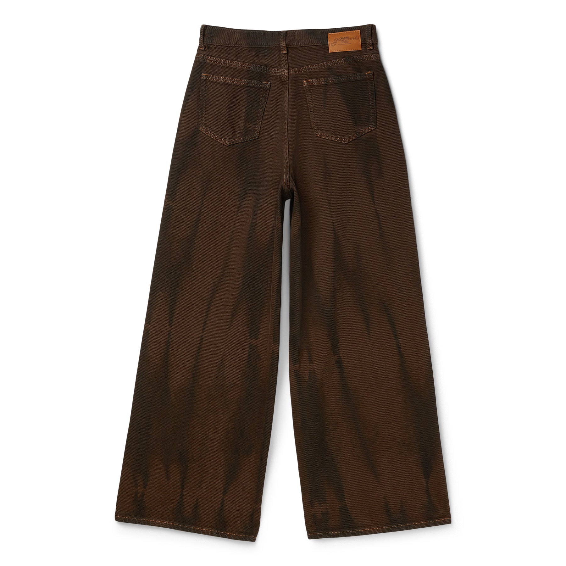 GANNI Overdyed Heavy Denim Baggy Jeans (Chicory Coffee) Trousers
