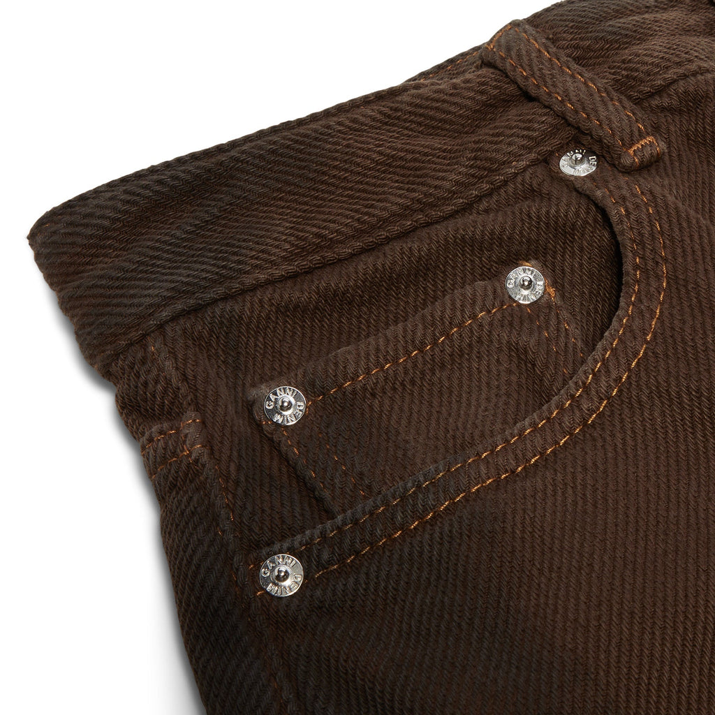 GANNI Overdyed Heavy Denim Baggy Jeans (Chicory Coffee) Trousers