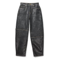 GANNI Shimmery Foil Denim Stary (Washed Black/Black) Trousers