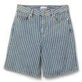 GANNI Light Stripe Denim Shorts (Soft Chambray) Trousers