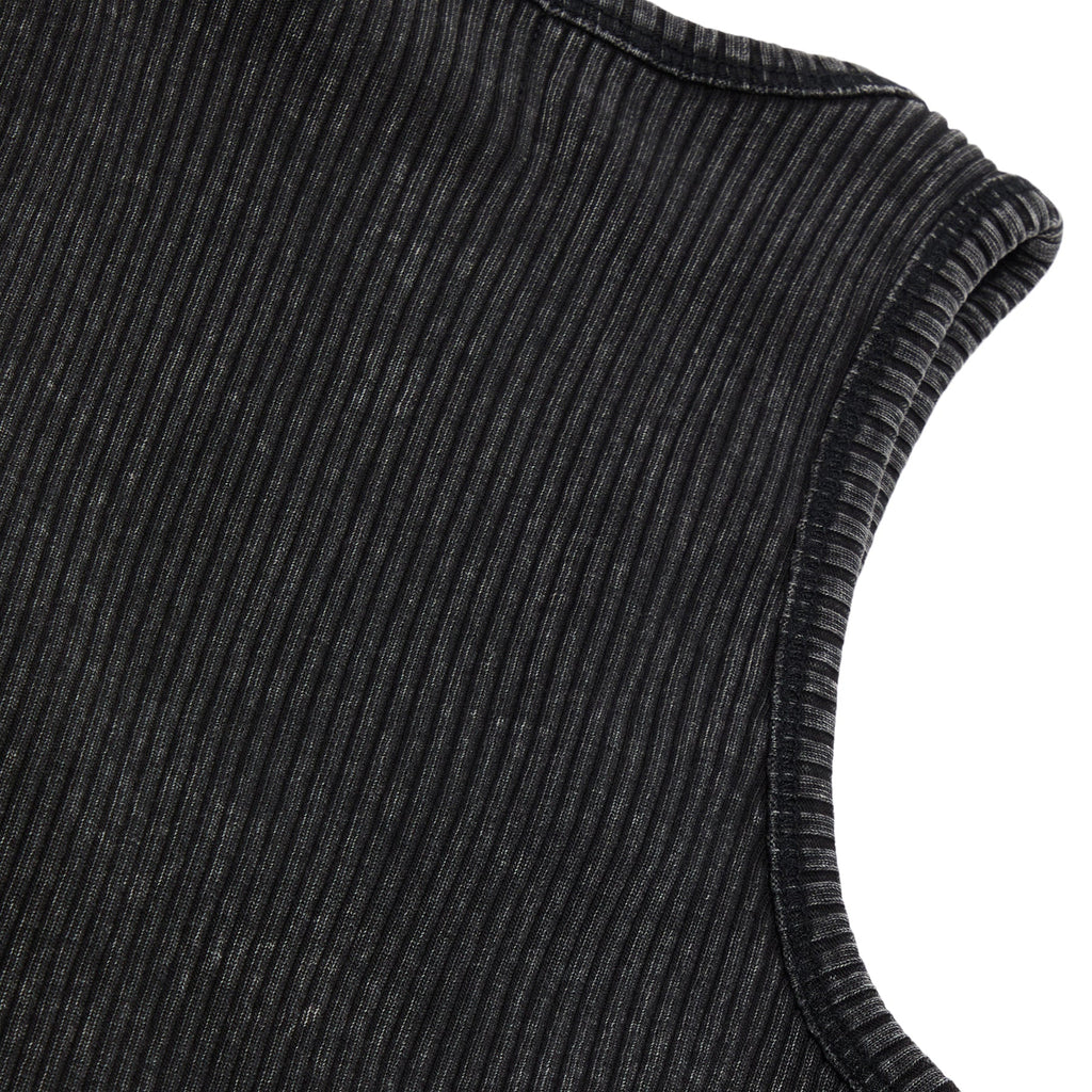 GANNI Heavy Rib Jersey Tank Top (Black washed)