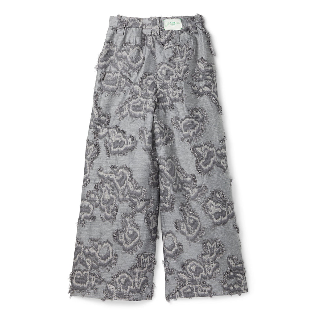 GANNI Fil Coupe Suiting Big Pleat Pants (Mockingbird) Trousers