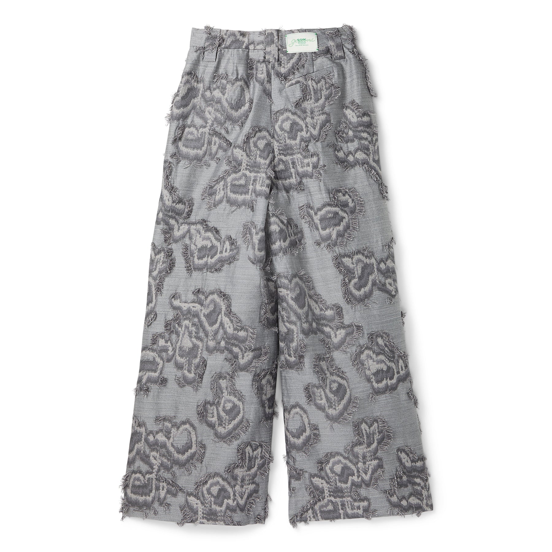 GANNI Fil Coupe Suiting Big Pleat Pants (Mockingbird) Trousers