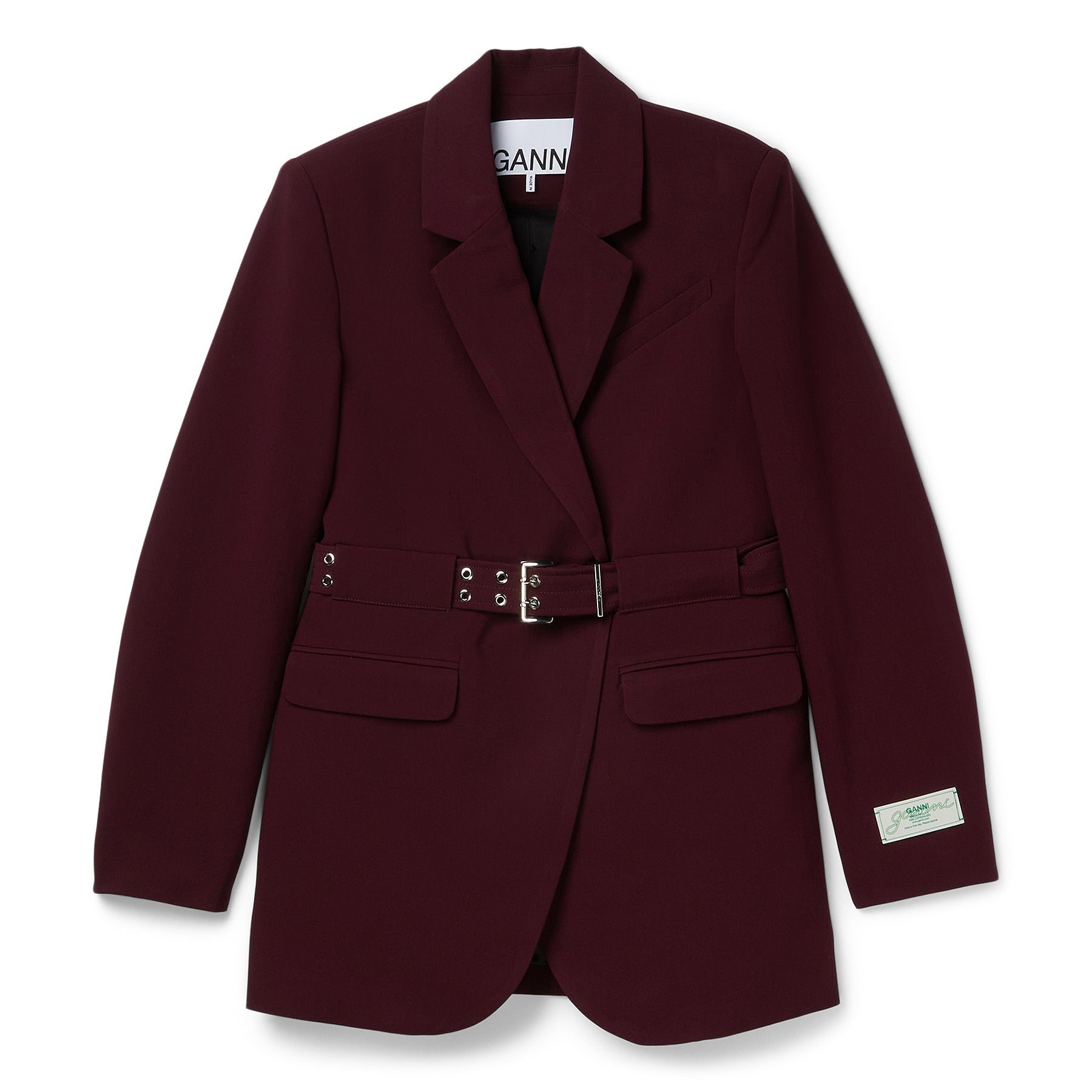 GANNI Future Twill Suiting Blazer (Port Royale) Top
