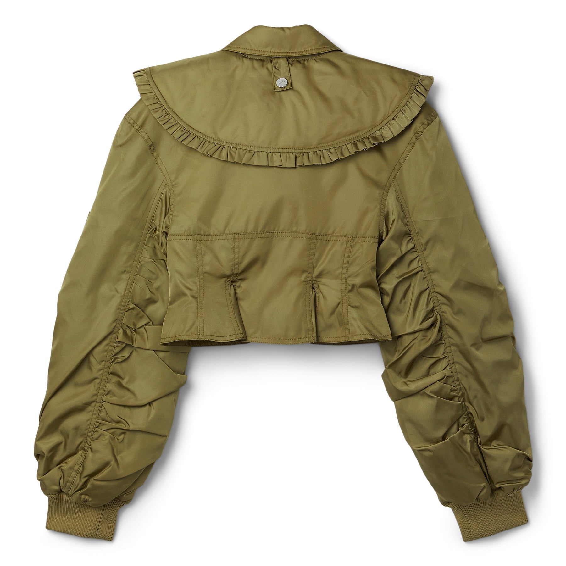 GANNI Duchesse Nylon Fitted Jacket (Boa) Top