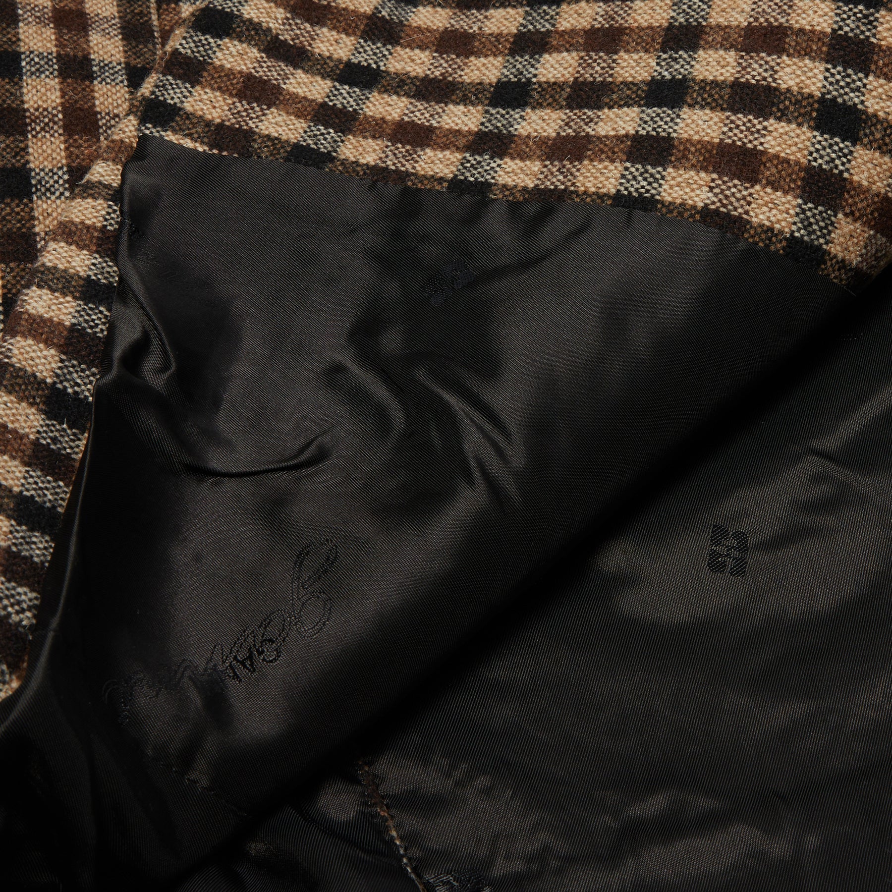 GANNI Check Wool Mix Oversized Blazer (Chicory Coffee) Top