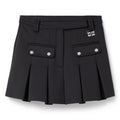 GANNI Scuba Neoprene Pleated Mini Skirt (Phantom)