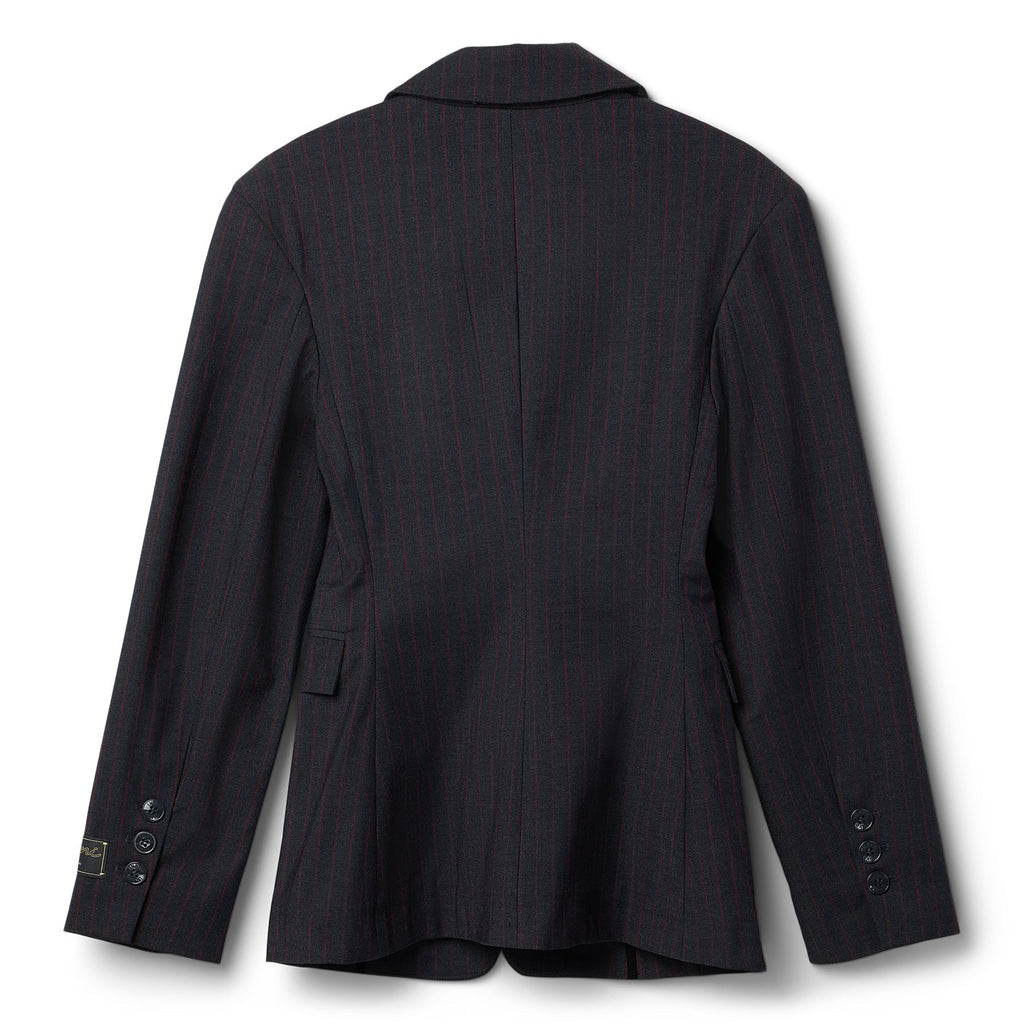 GANNI Stretch Stripe Blazer (Phantom) Top