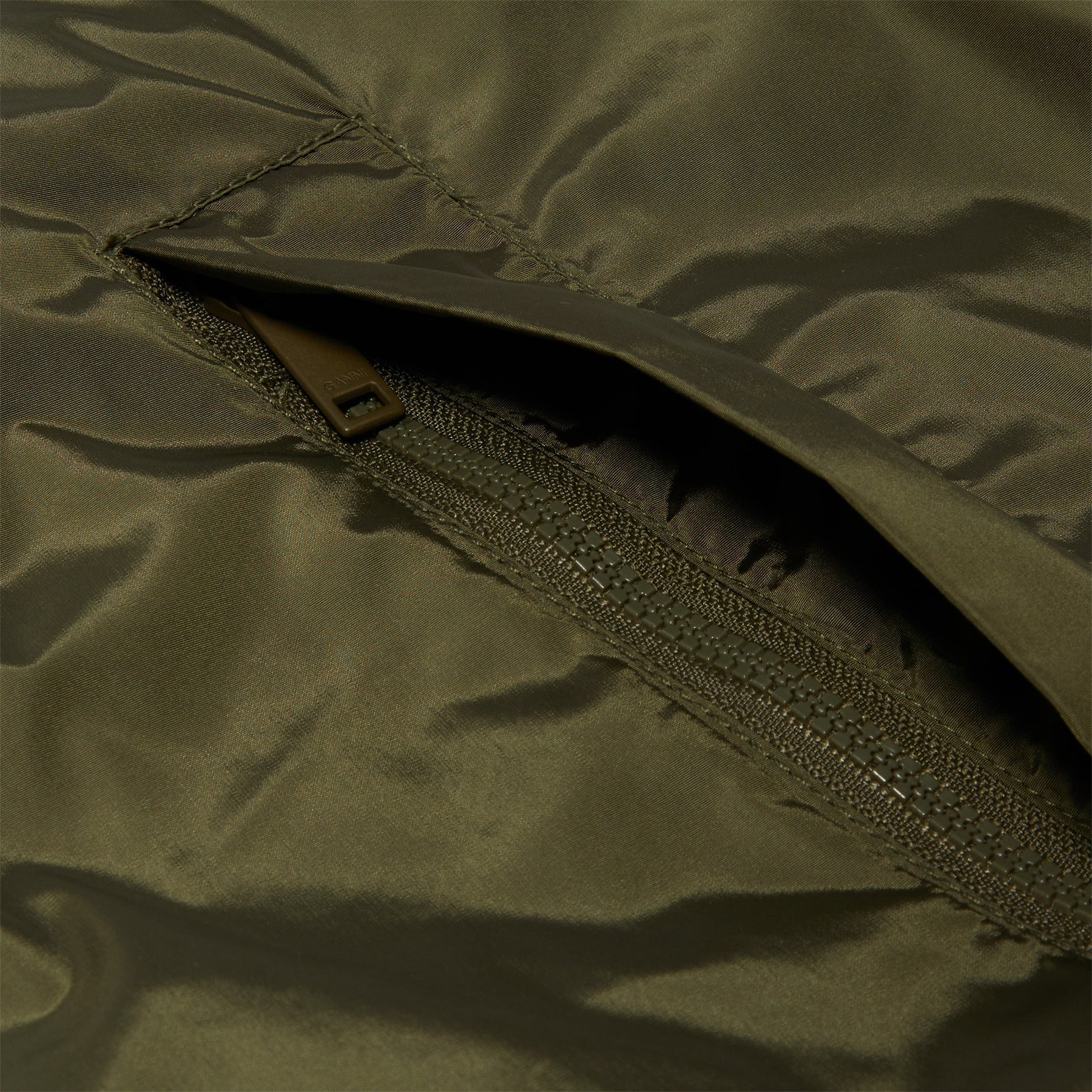 GANNI Flyweight Nylon Jacket (Kalamata) Top