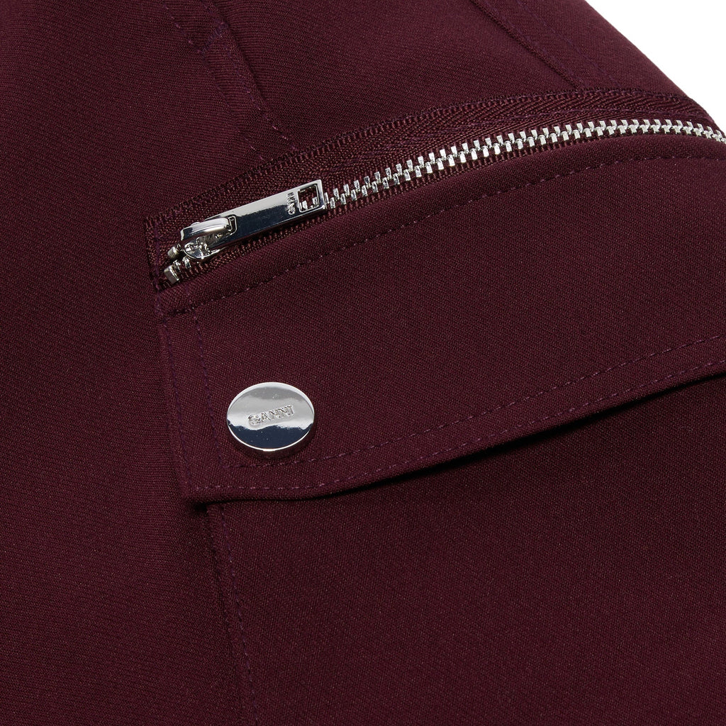 GANNI Future Twill Suiting Elasticated Pants (Port Royale) Trousers