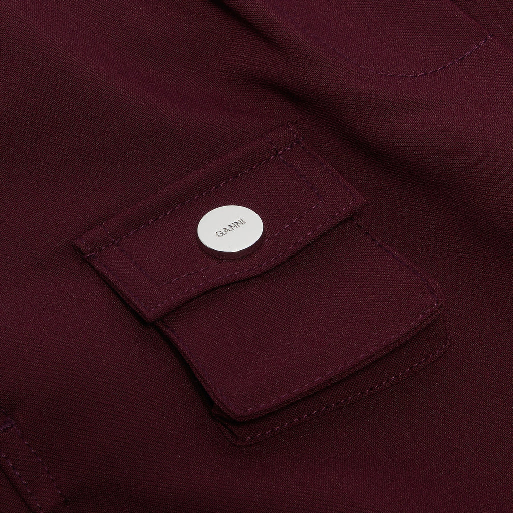 GANNI Future Twill Suiting Elasticated Pants (Port Royale) Trousers