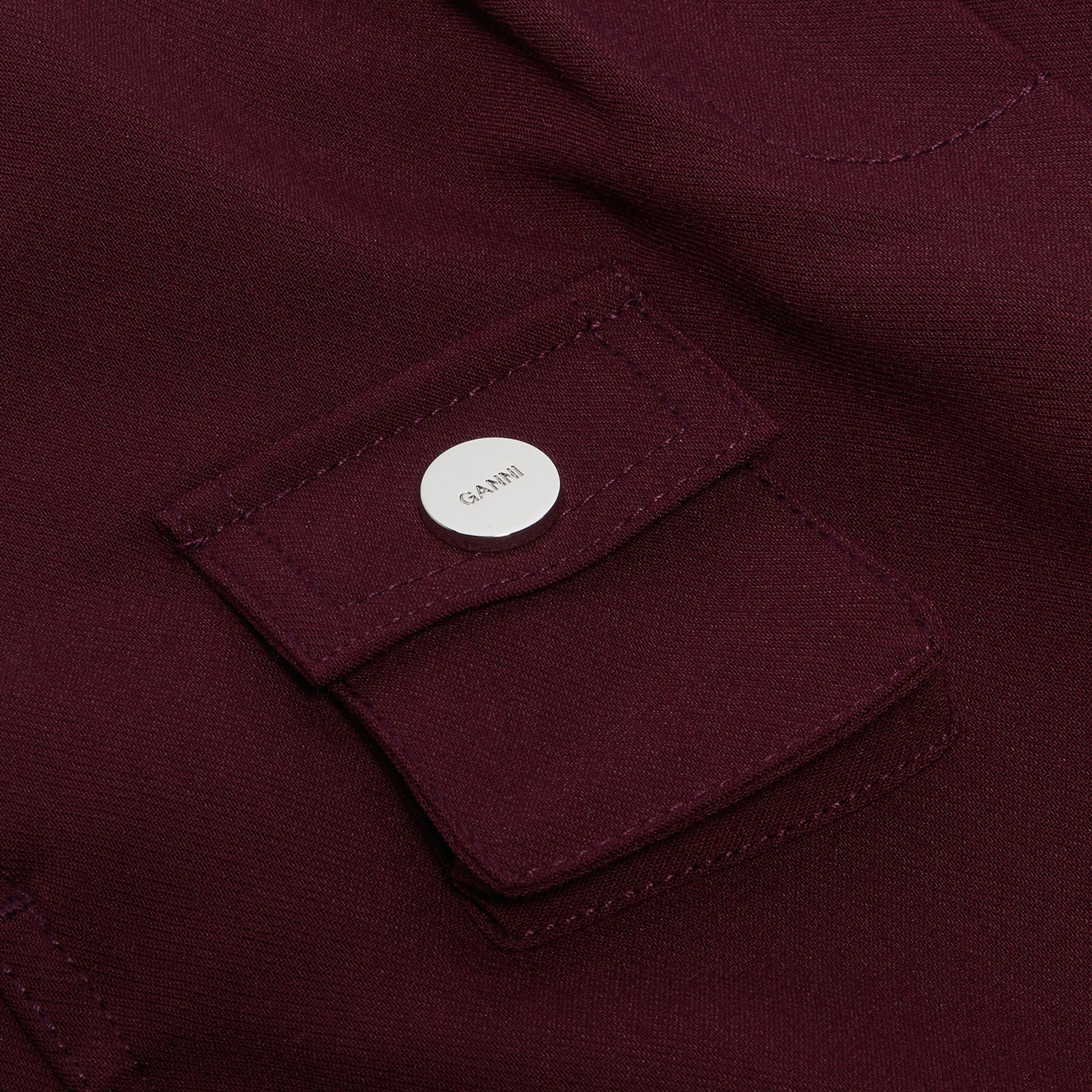 GANNI Future Twill Suiting Elasticated Pants (Port Royale) Trousers