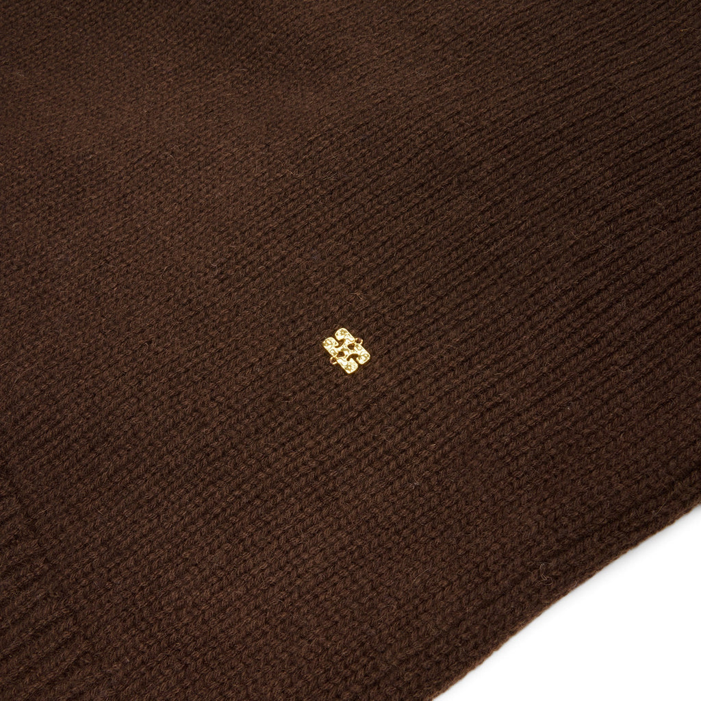 GANNI Open Back Pullover Sweater (Shaved Chocolate) Top