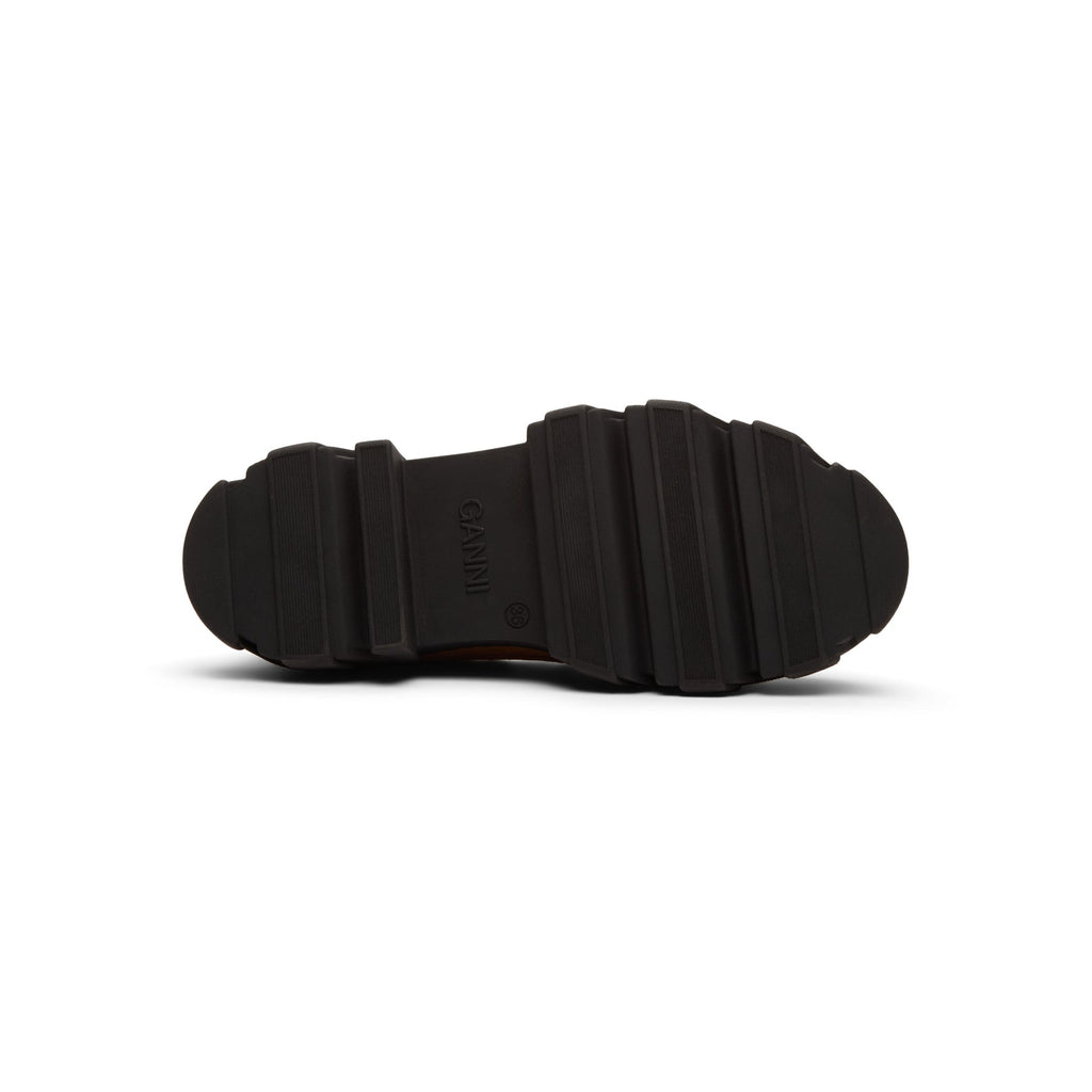 ganni-cleated-derbies-suede-cognac  Footwear