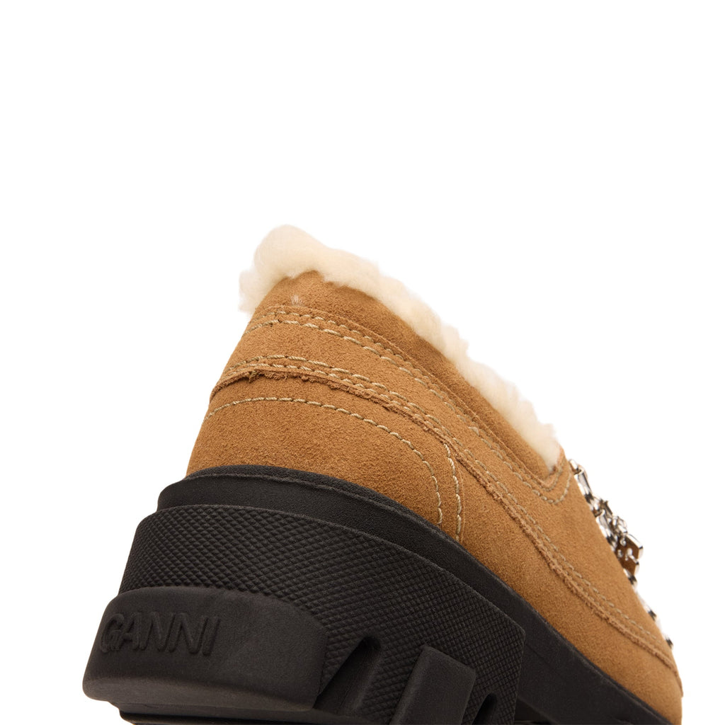 ganni-cleated-derbies-suede-cognac  Footwear