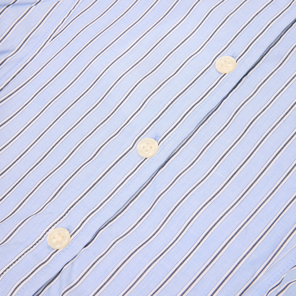 GANNI Stripe Peplum Shirt (Lavender Lustre) Top