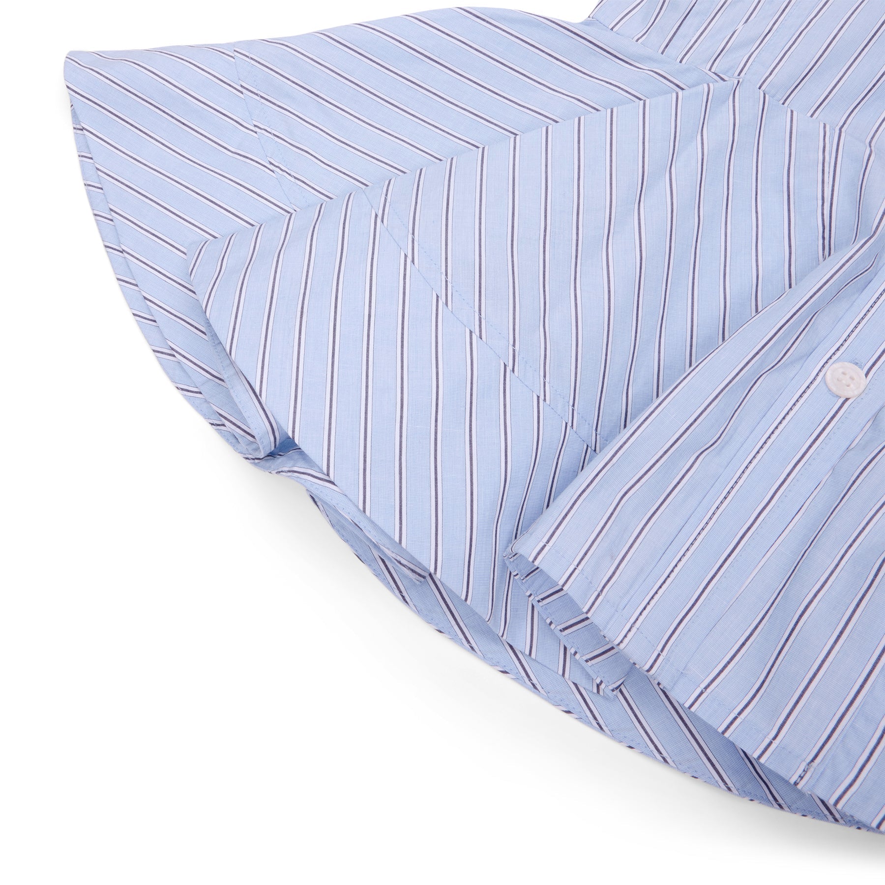 GANNI Stripe Peplum Shirt (Lavender Lustre) Top