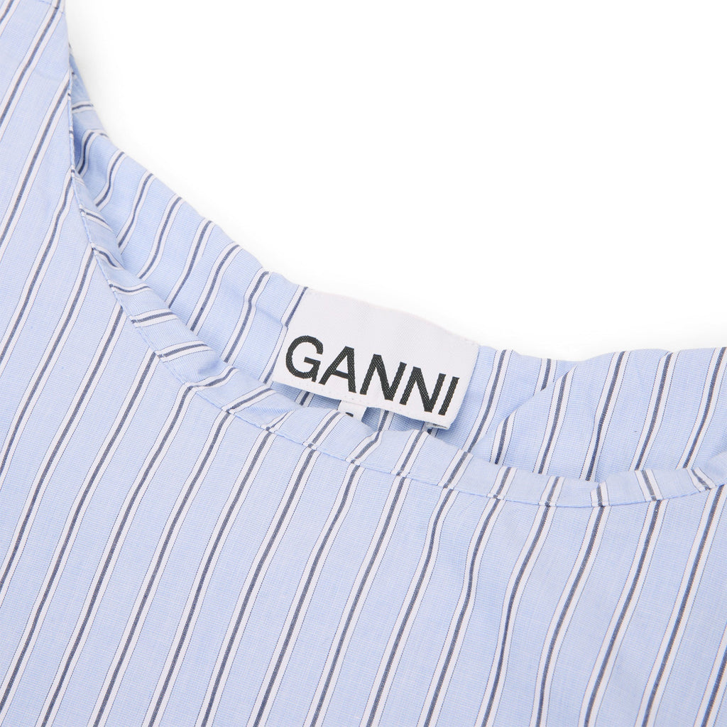 GANNI Stripe Mini Circle Skirt (Lavender Lustre)
