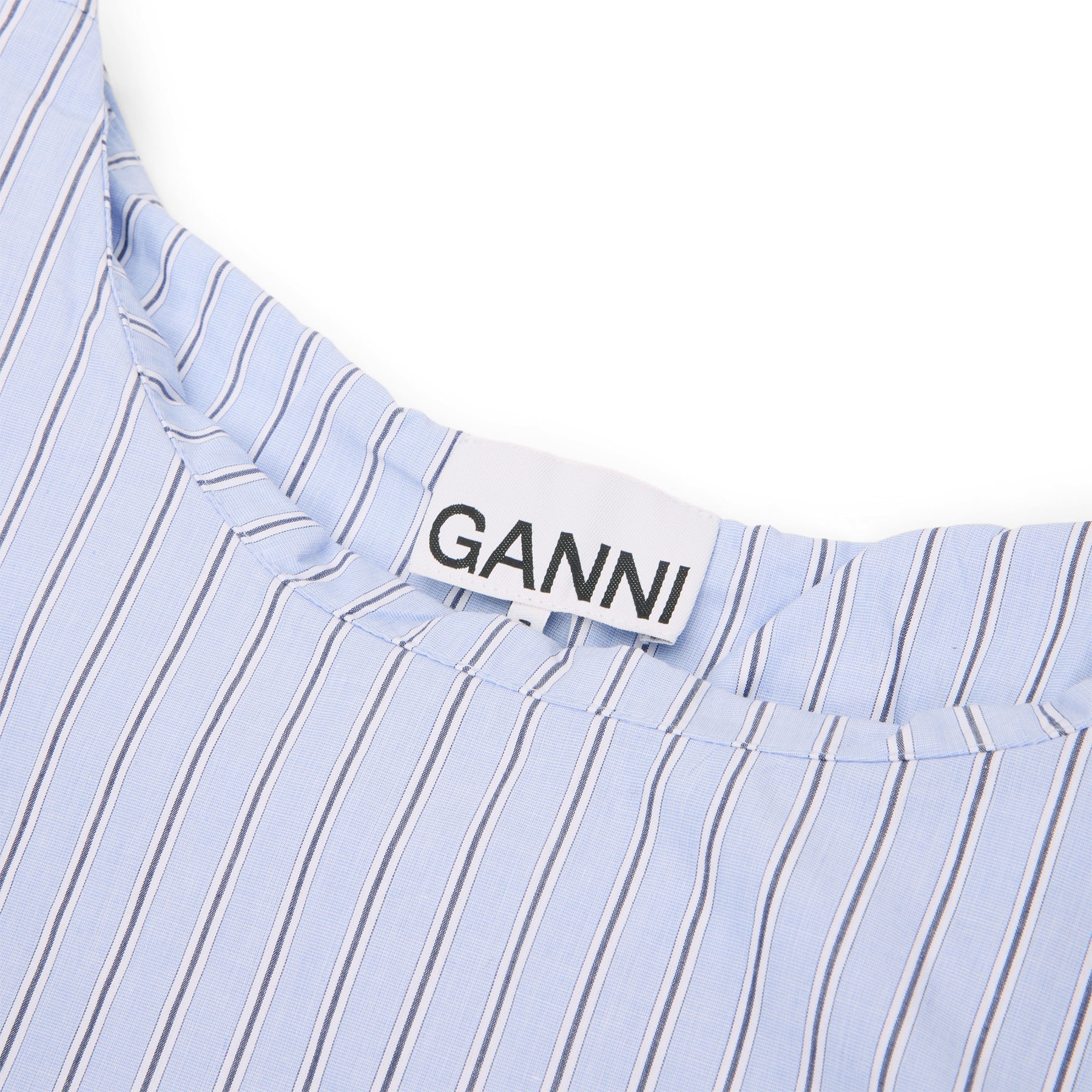 GANNI Stripe Mini Circle Skirt (Lavender Lustre)