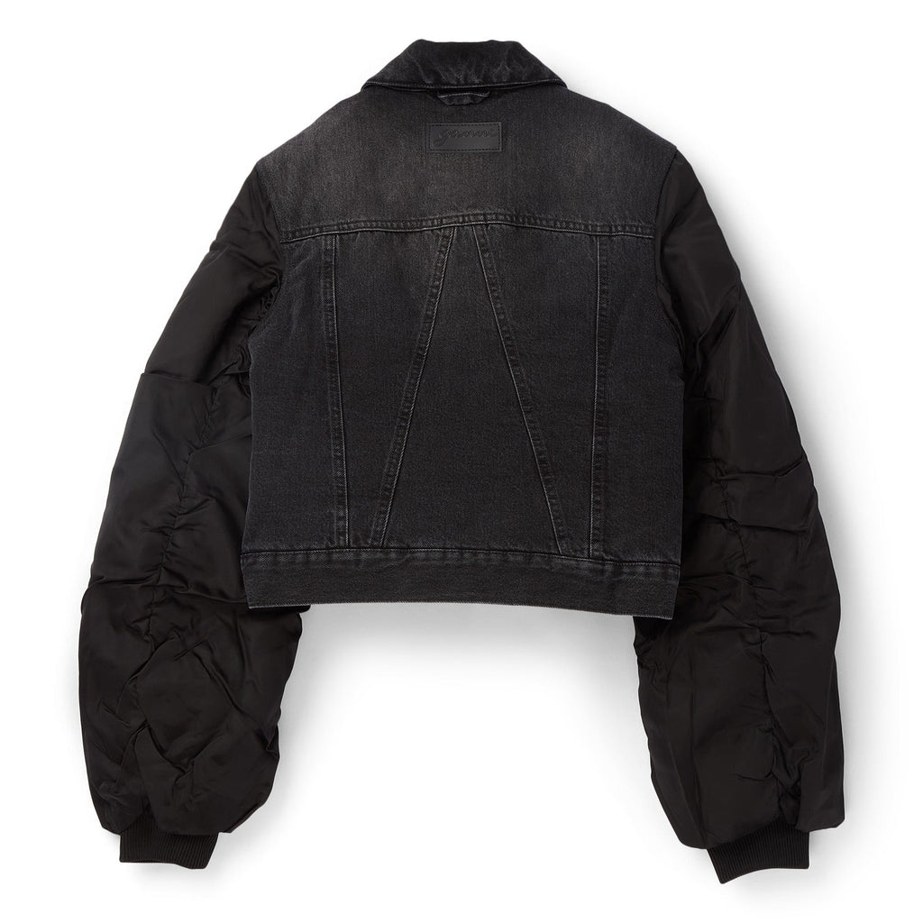 GANNI Rigid Denim Jacket (Black Washed) Top