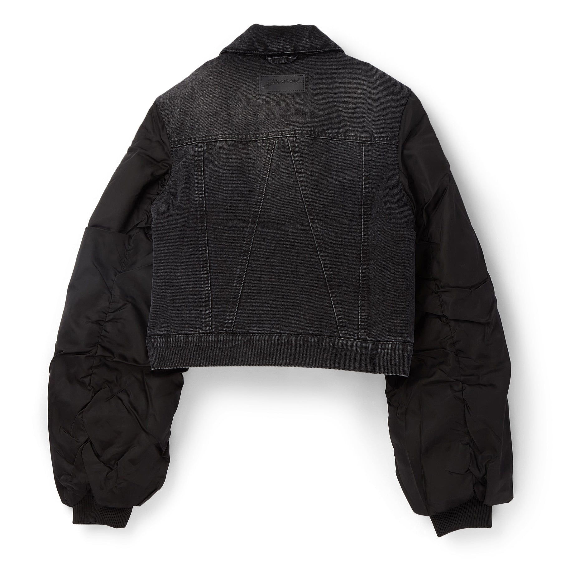 GANNI Rigid Denim Jacket (Black Washed) Top