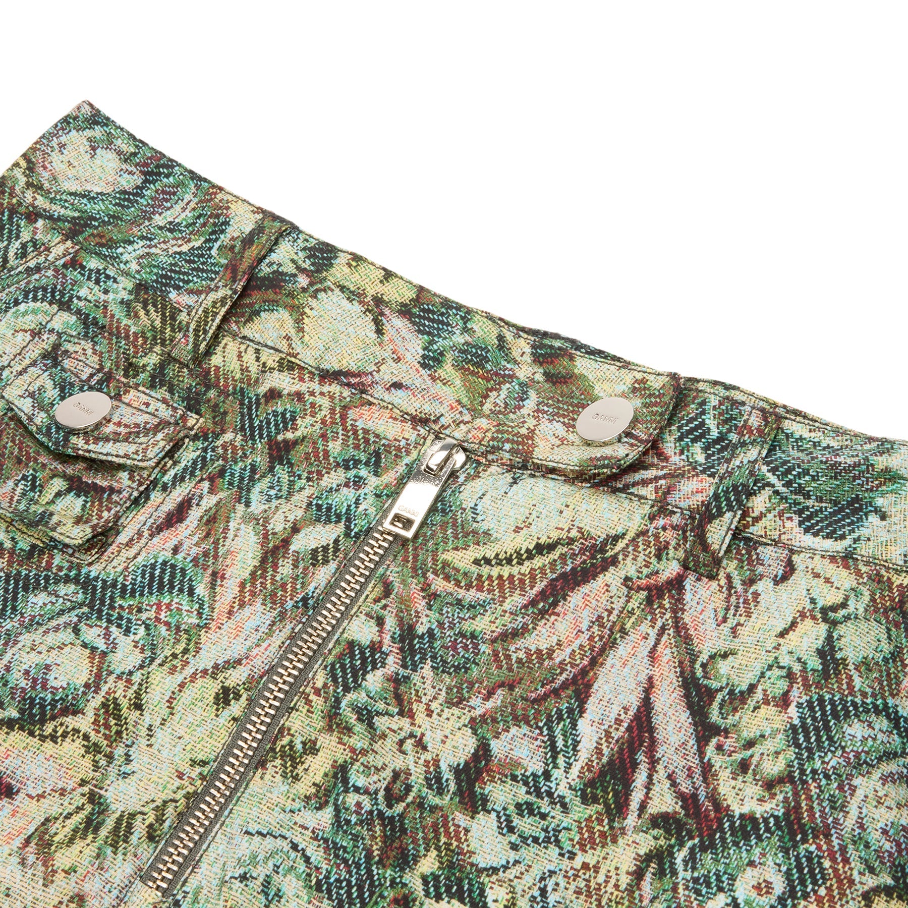 GANNI Tapestry Twill Pants (Jadeite ) Trousers