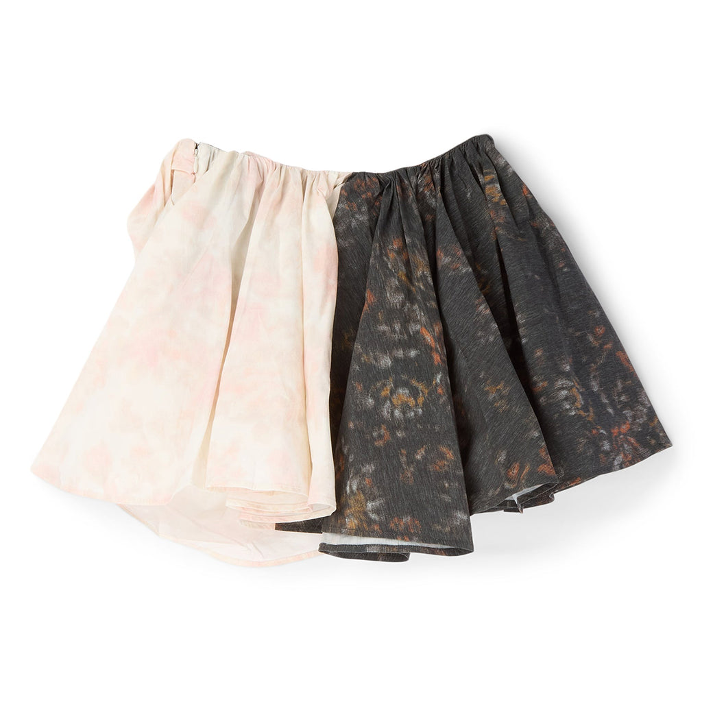 GANNI Printed Draped Mini Skirt (Phantom)